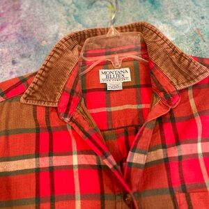 Hot Coral & Corduroy Flannel